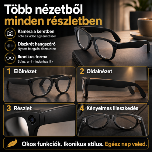 AI okosszemüveg – valós idejű fordítás, kamera és hangasszisztens
