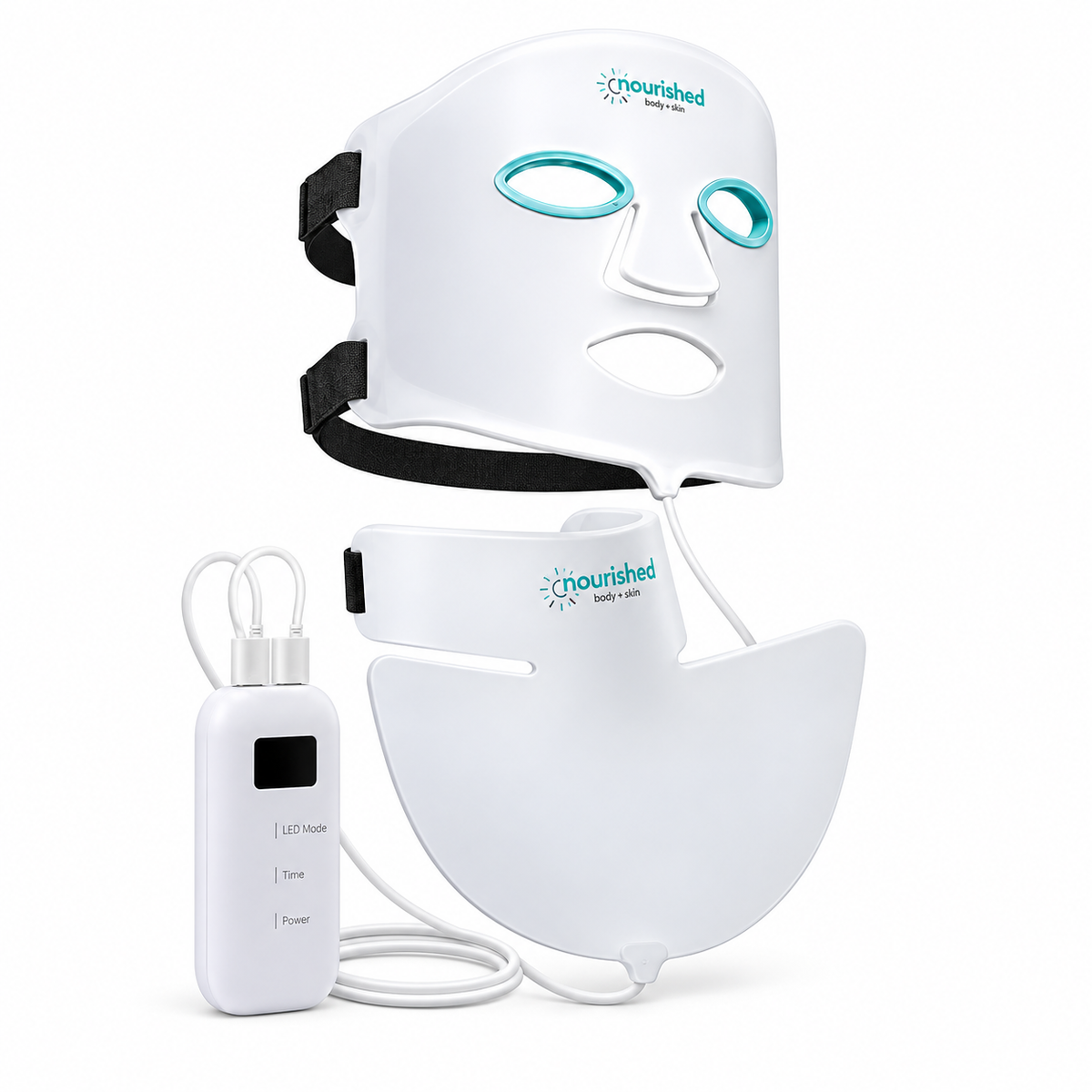 3-Zonen-LED-Lichttherapiemaske für Gesicht, Hals und Dekolleté